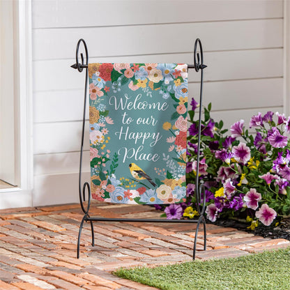 What She Shed Sentimental Printed Suede Garden Flag; Polyester 12.5"x18"