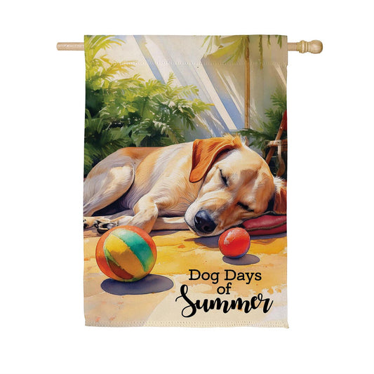 Dog Days of Summer Suede House Flag; Polyester 29"x43"