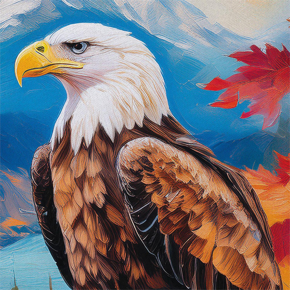 Regal Fall Eagle Printed Suede Garden Flag; Polyester 12.5"x18"