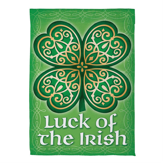 Luck of the Irish Suede House Flag; Polyester 29"x43"