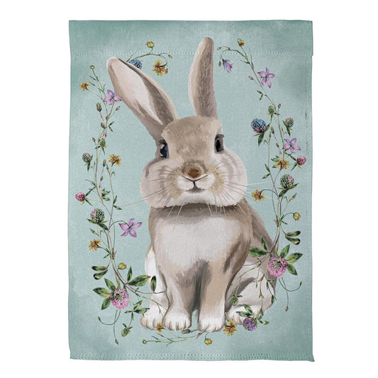 Vintage Floral Hare Garden Flag