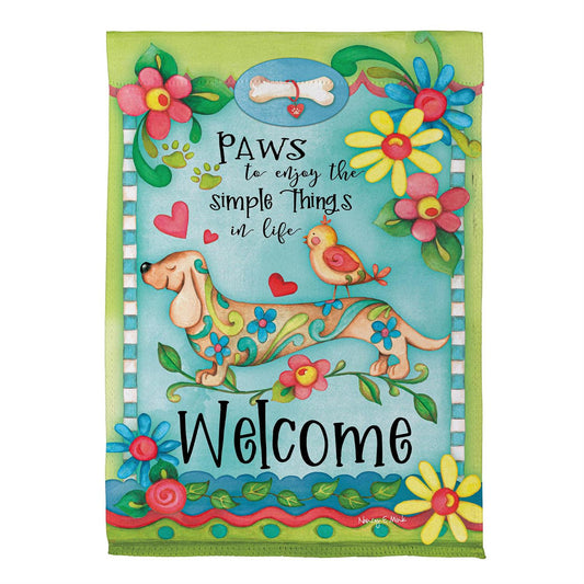 Dog Life Suede House Flag; Polyester 29"x43"
