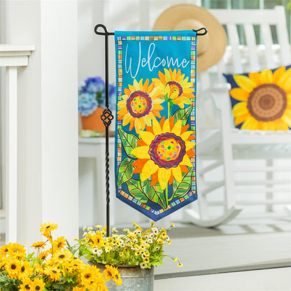 Sunflower Garden Welcome Everlasting Impressions Garden Flag