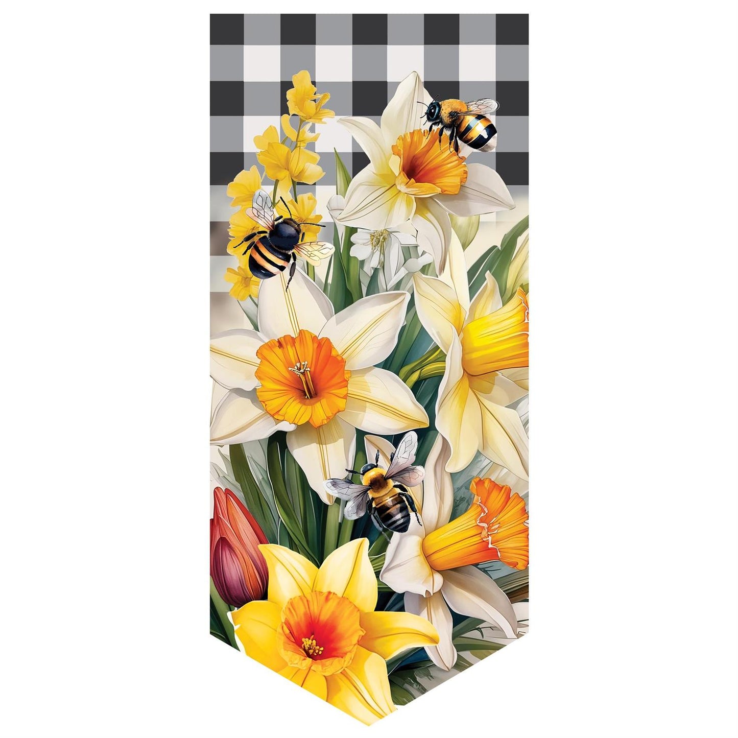 Buttercup Plaid Everlasting Impressions Garden Flag