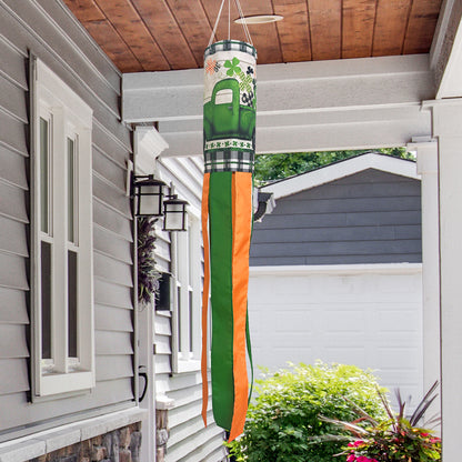 St Pat's Pickup Windsock; Polyester 6"x40"L