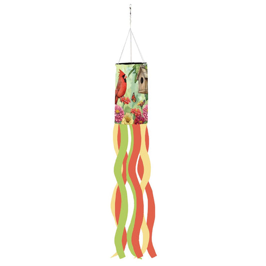 Spring Cardinal Windsock; Polyester 6"ODx40"L