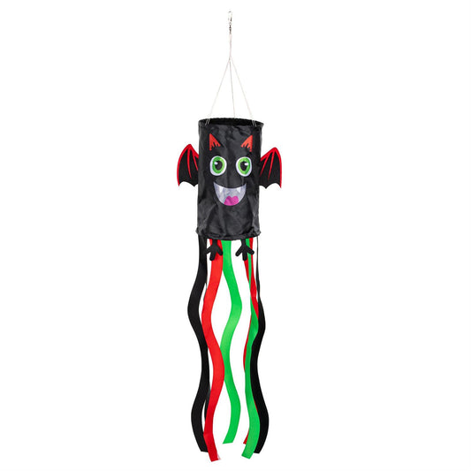 Unwelcome Bat Windsock; Polyester 8"ODx40"L