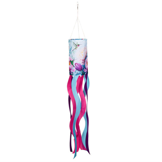 Hummingbird Grove Windsock; Polyester 6"ODx40"L