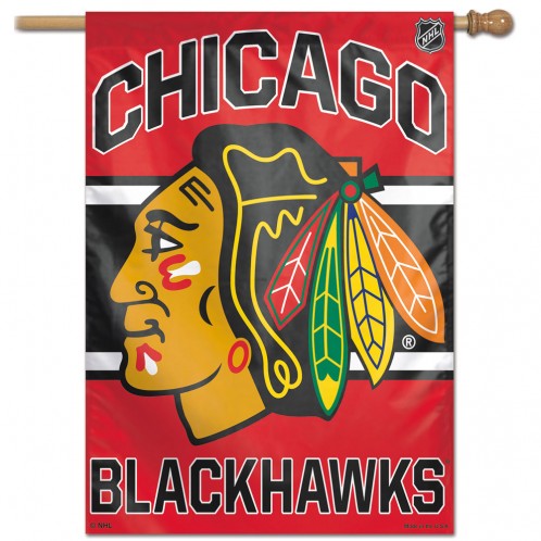 Chicago Blackhawks House Flag; Polyester