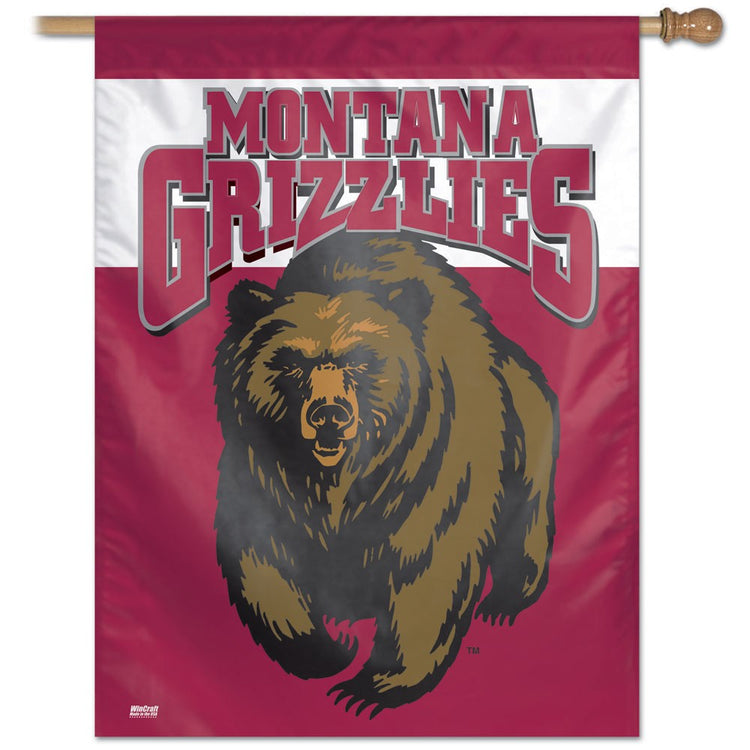 University of Montana Grizzlies House Flag; Polyester