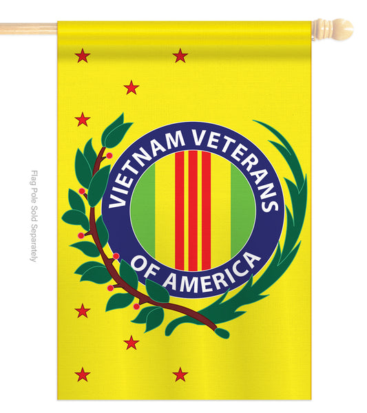 Vietnam Veterans Applique House Flag; Polyester