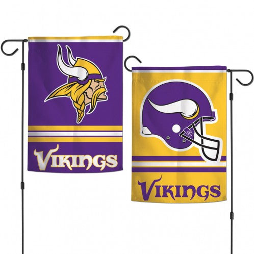 Minnesota Vikings 2-Sided Vertical Garden Flag; Polyester
