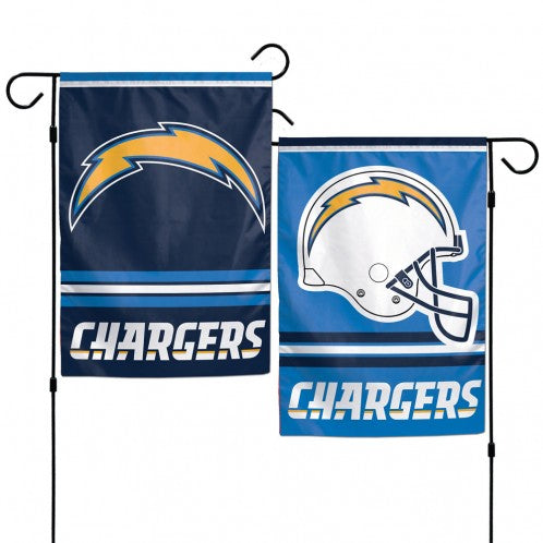 Los Angeles Chargers Double Sided Vertical Garden Flag; Polyester