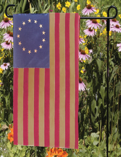 Heritage Series Antiqued Cotton Betsy Ross Garden Flag