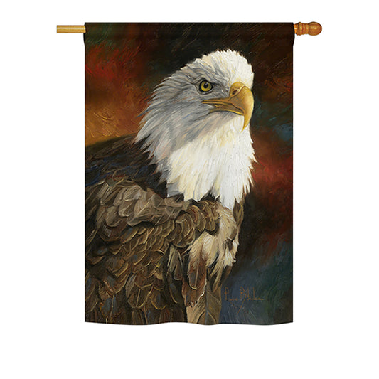 "Portrait of an Eagle" Printed Seasonal House Flag; Polyester