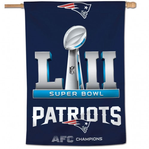 New England Patriots 2018 AFC Championship House Flag; Polyester
