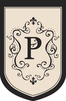 Monogram "P" Double Sided Applique House Flag; Polyester