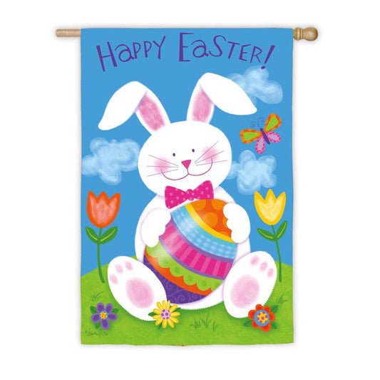 Easter Bunny Printed Seasonal House Flag; Polyester