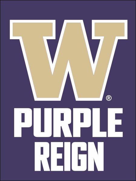 University of Washington Huskies Double Sided House Flag; Polyester