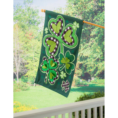 Shamrocks with Checks House Flag