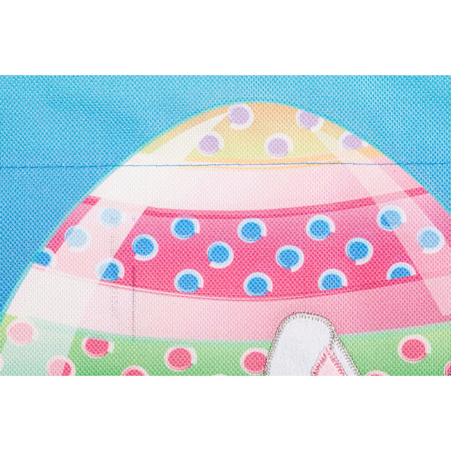 Bunny Painting Easter Egg Burlap House Flag; Polyester 28"x44"