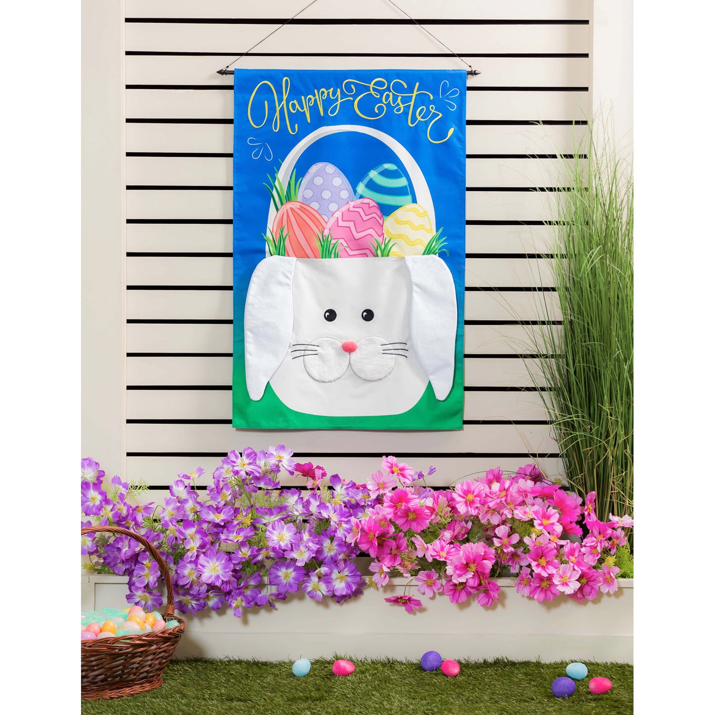 Easter Bunny Basket House Flag