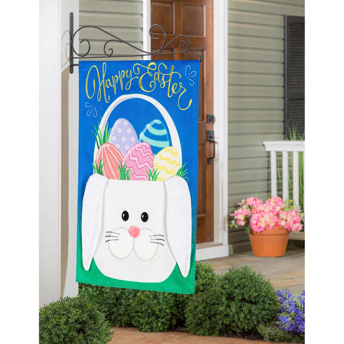Easter Bunny Basket House Flag