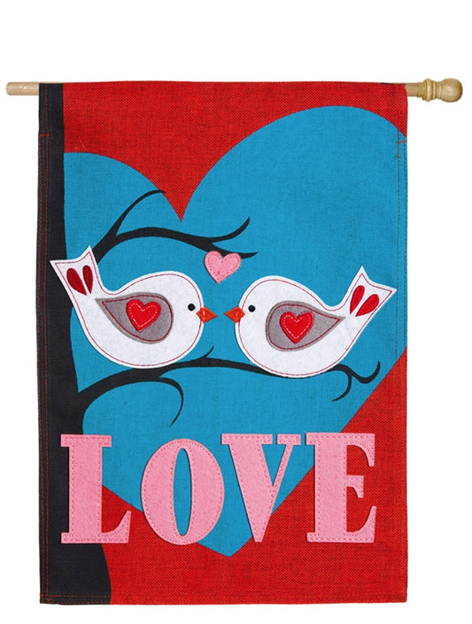 Love Birds House Flag