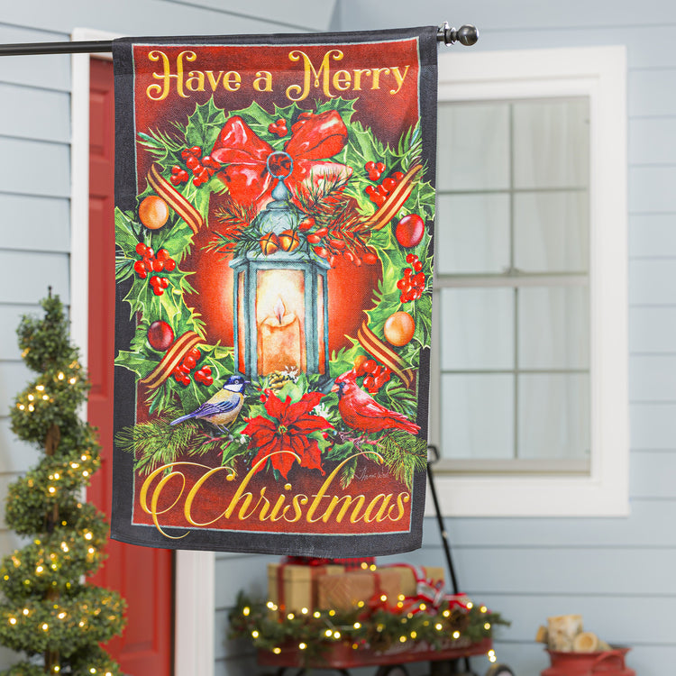 Have a Merry Christmas Lantern House Flag