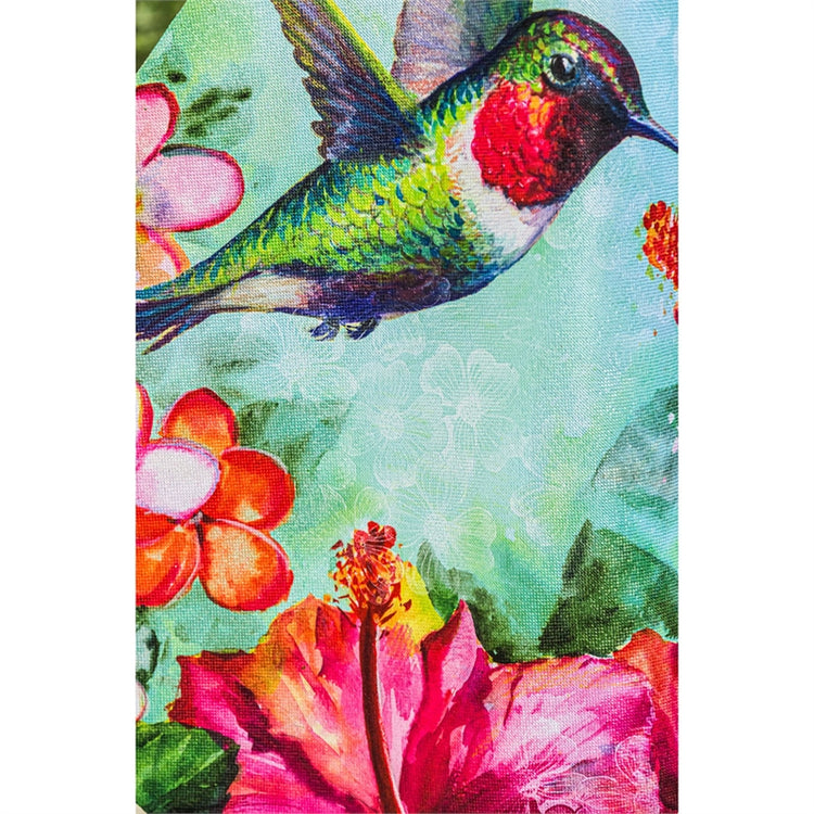 Hummingbird & Hibiscus House Flag