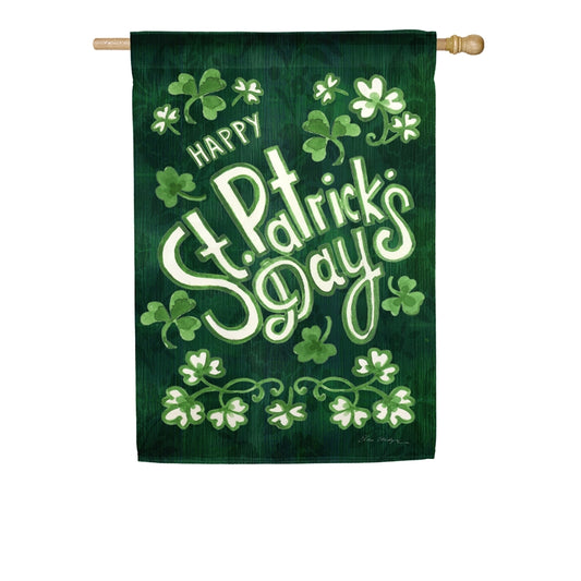 St.Patrick's Day Shamrocks House Flag