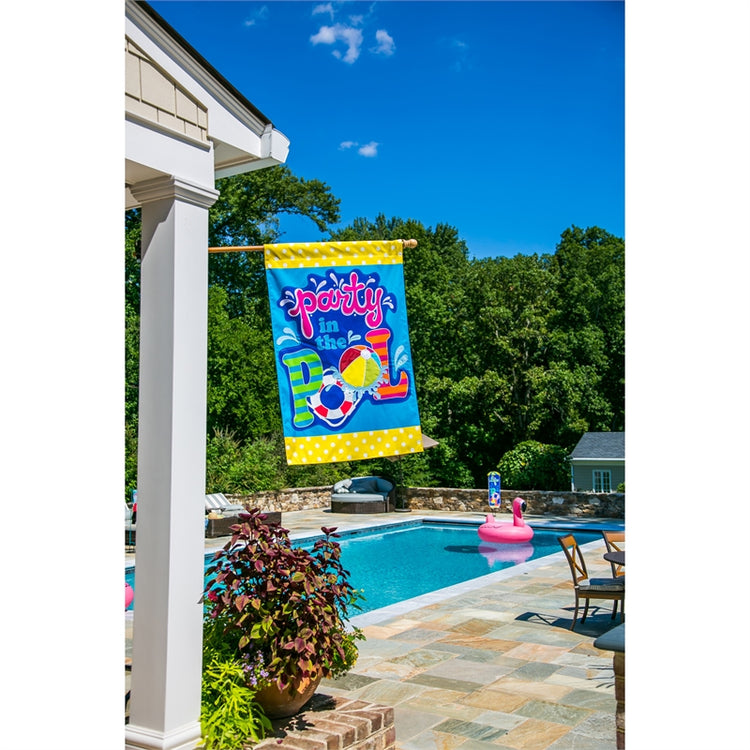 Pool Time House Flag