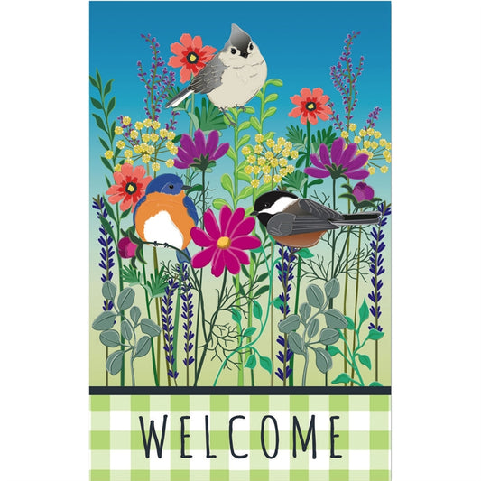 Wild Flowers Welcome Seasonal House Flag