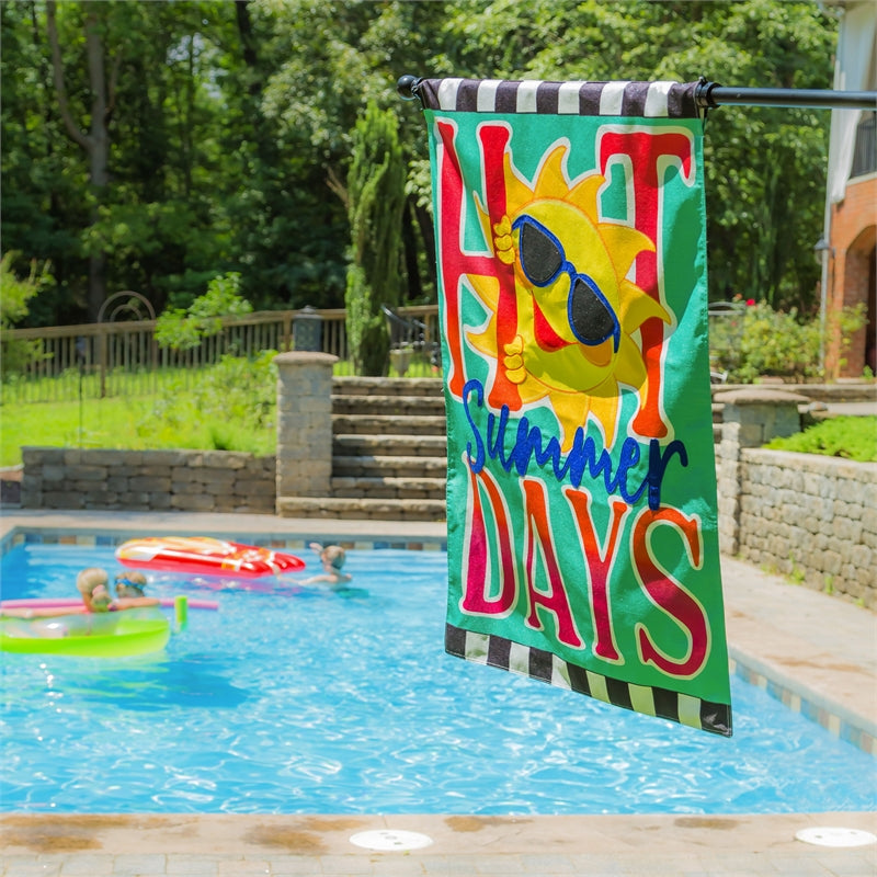 HOT Summer Days Sun House Flag