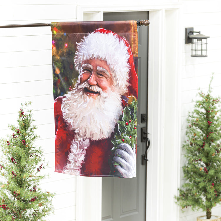 Santa's Portrait Printed House Flag