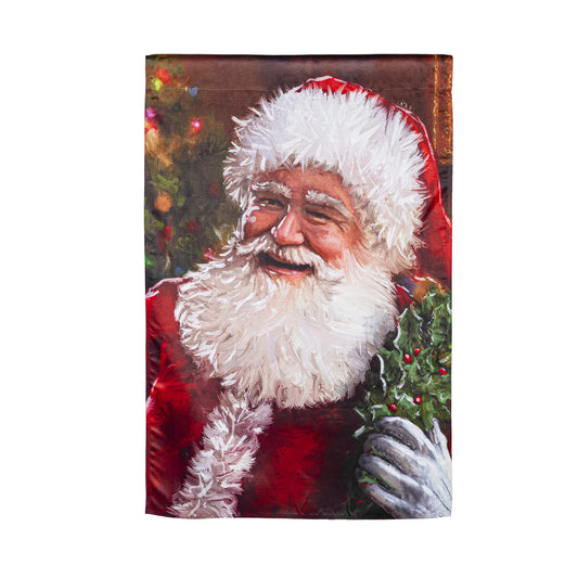 Santa's Portrait Printed House Flag