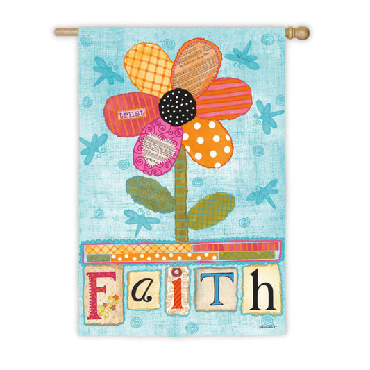 Faith Flower House Flag