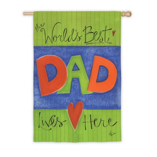 World's Best Dad House Flag