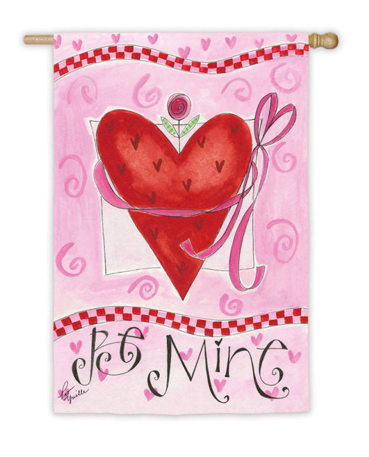 Be Mine Happy Valentines Day House Flag