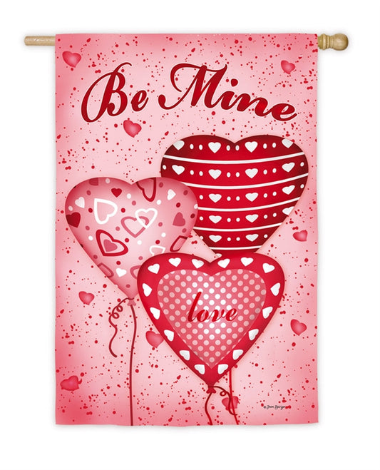 Be Mine Balloons House Flag