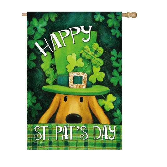 St. Patrick's Dog Garden Flag