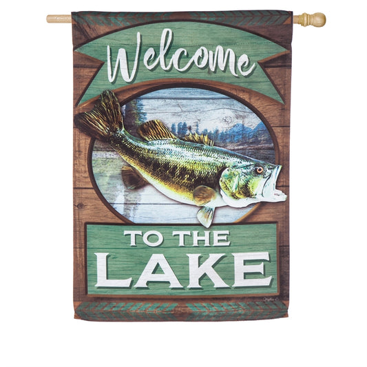 Lake Fish Welcome House Flag