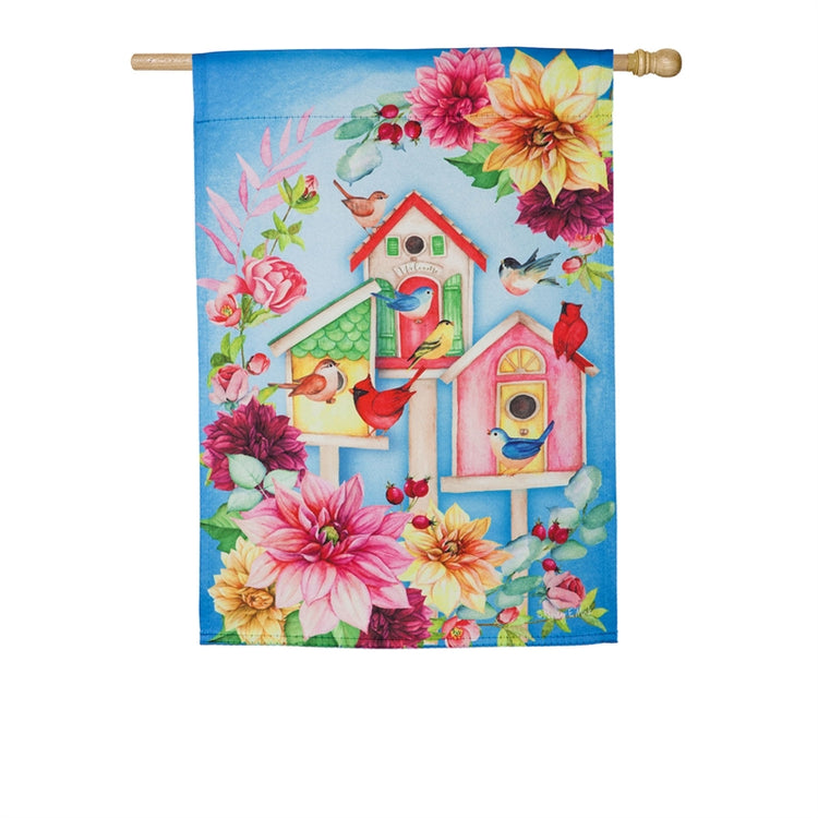 "Summer Serenade" Printed Suede Seasonal House Flag; Polyester