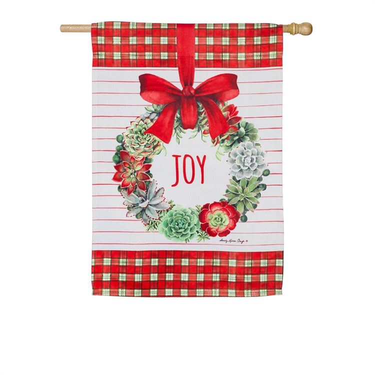 Holiday Succulents House Flag