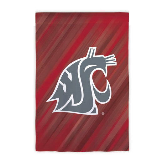 Washington State University Cougars Double Sided Printed Suede House Flag; Polyester