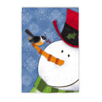 "Jolly Snowman" Printed Seasonal Garden Flag; Polyester