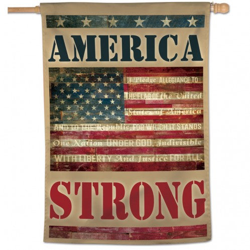 America Strong Printed Seasonal Banner; Polyester