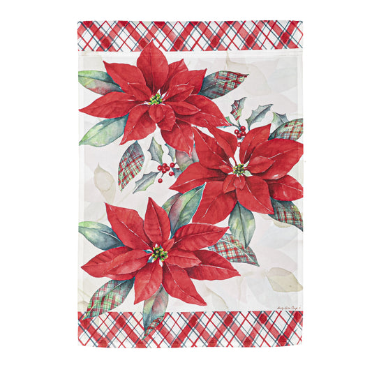 Holiday Poinsettia Garden Flag