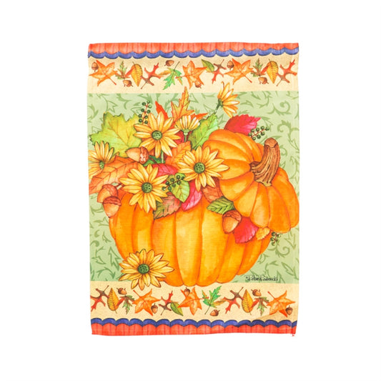 Pumpkin Bucket Printed Seasonal Garden Flag
