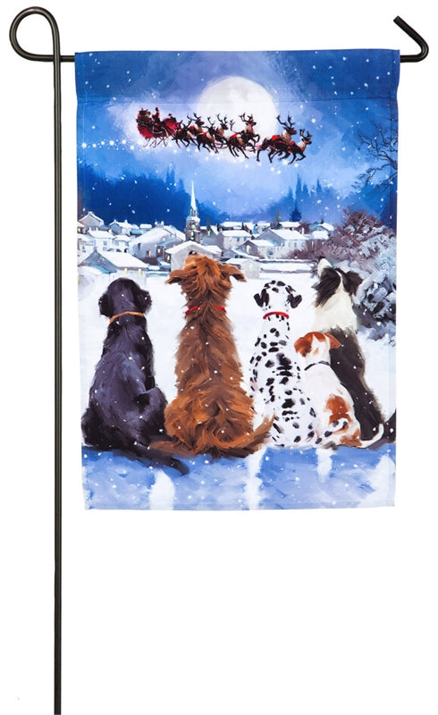 Christmas Dogs Garden Flag